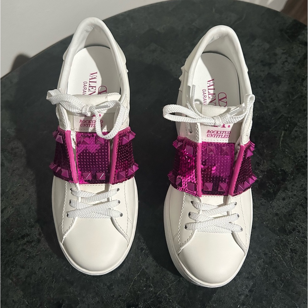 NWOT AUTHENTIC Valentino Garavani Rockstud Untitled Platform Sneakers. BEAUTIFUL - Picture 10 of 16